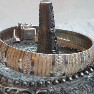 Women's Sterling silver and Gold Bracelet